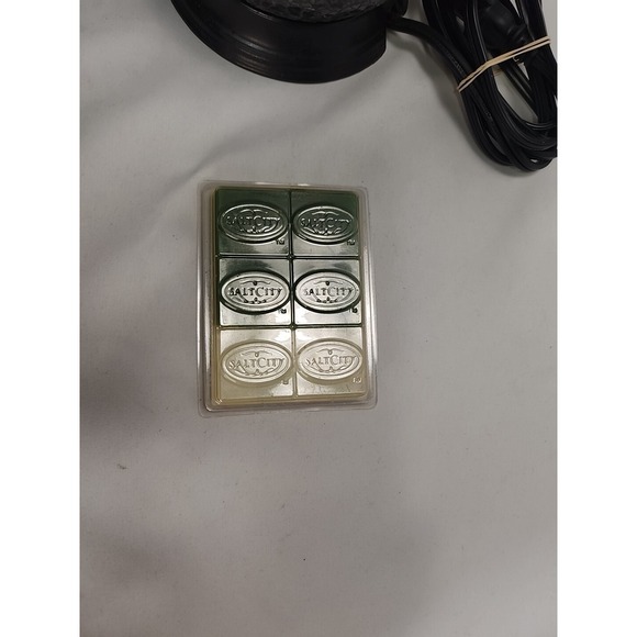 PartyLite Silver/Black Glass Swirl Wax Warmer Scent Glow Scentglow Electric - Picture 14 of 16